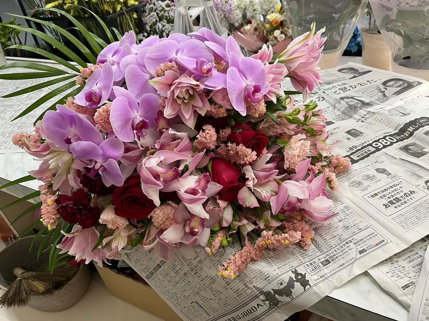 5千円と2万円の花束を依頼を受けました。